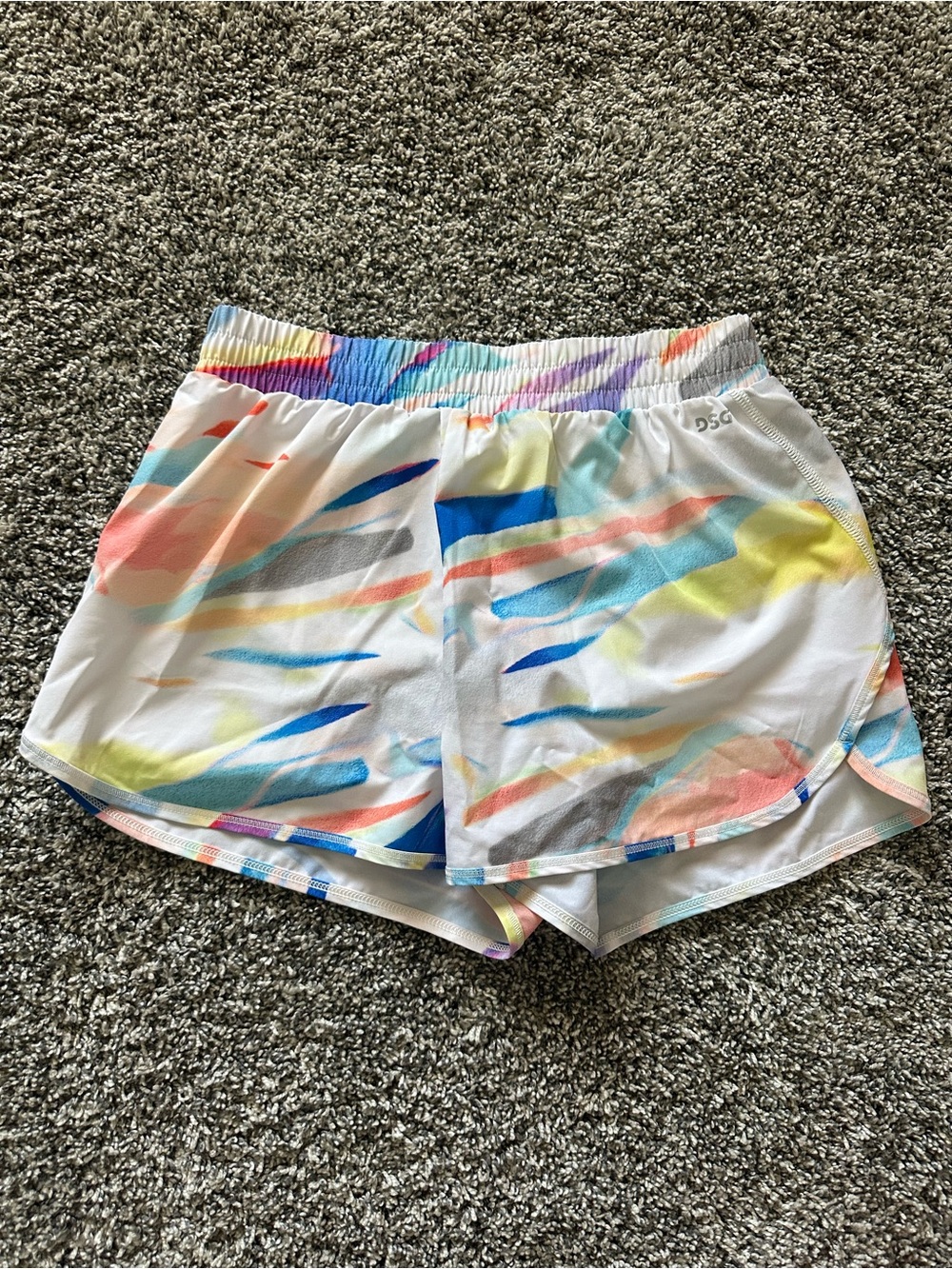 Kids DSG athletic shorts rainbow print